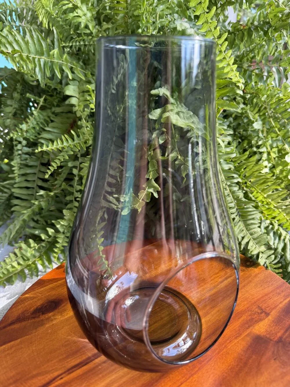 Holmegaard Smoke Glass DWL Lantern – Danish Modern Candle Holder
